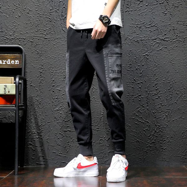casual pants men brand new streetwear men harem pants loose all match hip hop joggers embroidery trousers 36-28, Black
casual pants men brand new streetwear men harem pants loose all match hip hop joggers embroidery trousers 36-28, Black