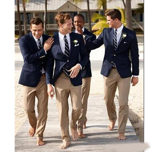 navy blue slim fit men's jacket and champagne pants notched two buttons groomsmen tuxedos tailor man's prom suits sets, Black;gray
navy blue slim fit men's jacket and champagne pants notched two buttons groomsmen tuxedos tailor man's prom suits sets, Black;gray