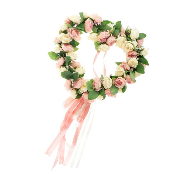 romantic heart shape artificial silk rose flower wreath garland with ribbon hanging home wedding venue decor
romantic heart shape artificial silk rose flower wreath garland with ribbon hanging home wedding venue decor