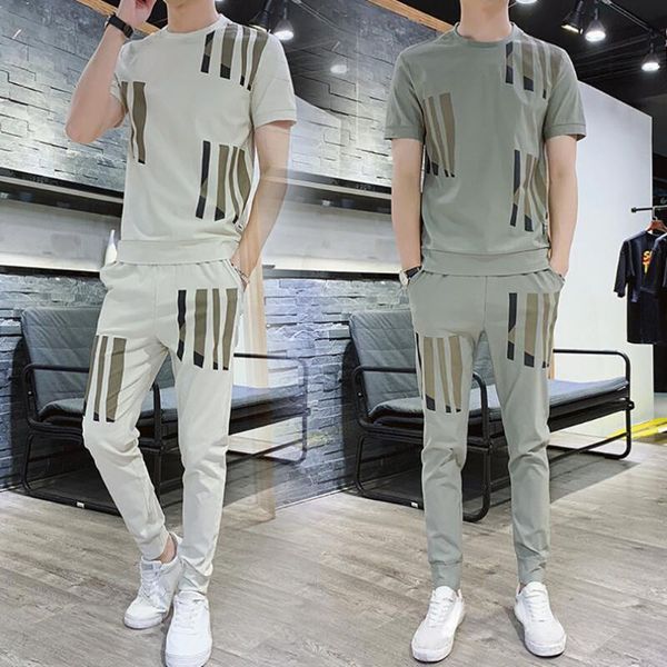 2020 men's summer sets long + short sleeve t shirt men beach shorts tee male tracksuits elastic waist shorts homme printed color, Gray
2020 men's summer sets long + short sleeve t shirt men beach shorts tee male tracksuits elastic waist shorts homme printed color, Gray