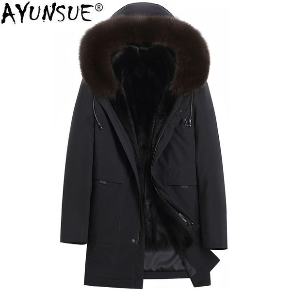 ayunsue parka real fur coat men natural liner winter mens mink coat hooded fur collar long parkas 9817173 kj3105, Black
ayunsue parka real fur coat men natural liner winter mens mink coat hooded fur collar long parkas 9817173 kj3105, Black