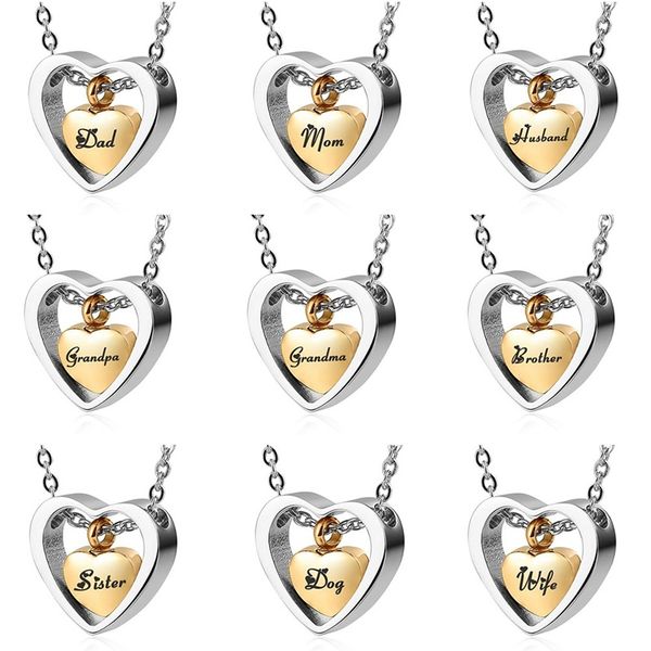 new stainless steel heart shaped lettering memorial pendant ashes urn box necklace name engraved, Silver
new stainless steel heart shaped lettering memorial pendant ashes urn box necklace name engraved, Silver