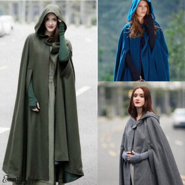 womens long cape cloak hooded wool blend coat sleeveless winter poncho cardigan, Black
womens long cape cloak hooded wool blend coat sleeveless winter poncho cardigan, Black