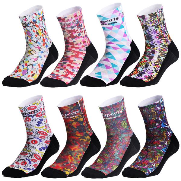 professional brand cycling socks breathable protect feet colored printing sport socks bicycle bike running, Black
professional brand cycling socks breathable protect feet colored printing sport socks bicycle bike running, Black
