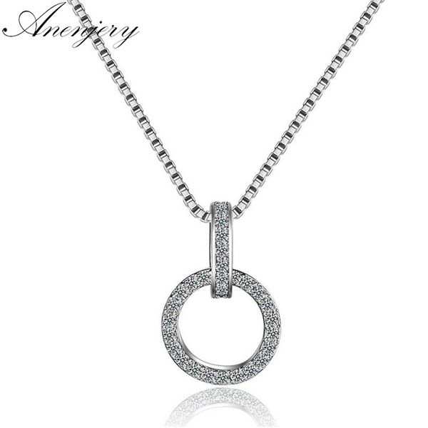 anenjery 925 sterling silver double round circle cz zirconia necklaces & pendants for women gift kolye choker collares s-n63
anenjery 925 sterling silver double round circle cz zirconia necklaces & pendants for women gift kolye choker collares s-n63