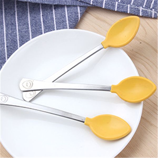 2 pcs/set kids child soft silicone+stainless steel spoon tableware baby spoon feeding dinnerware gifts for kids flatware
2 pcs/set kids child soft silicone+stainless steel spoon tableware baby spoon feeding dinnerware gifts for kids flatware