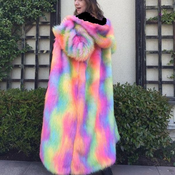 fall winter fashion multicolor maxi long faux fur coat with hood women hooded thernal coats women's hoodies outerwear clothes, Black
fall winter fashion multicolor maxi long faux fur coat with hood women hooded thernal coats women's hoodies outerwear clothes, Black