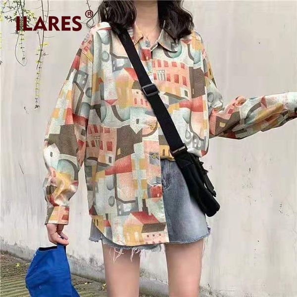 ilares blouse women womens and blouses shirt vintage plus size loose chiffon wild printing long sleeve clothes tunic, White
ilares blouse women womens and blouses shirt vintage plus size loose chiffon wild printing long sleeve clothes tunic, White