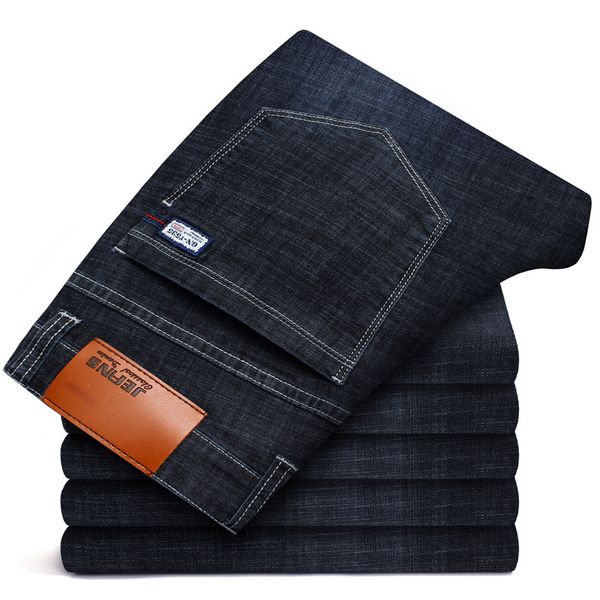 men's spring and summer thin slim jeans business gentleman straight stretch large size waist trousers, Blue
men's spring and summer thin slim jeans business gentleman straight stretch large size waist trousers, Blue