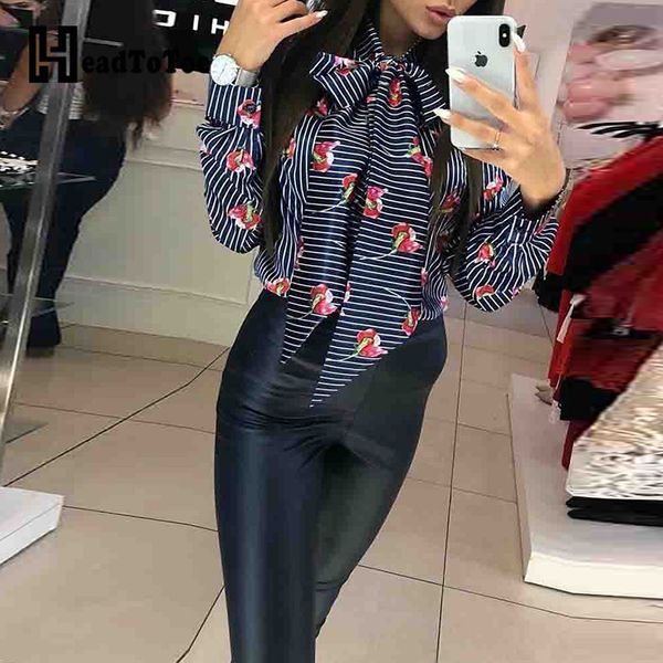 fashion striped floral print women tied neck blouse shirt female brief style casual weekend shirt blouse ladies workwear, White
fashion striped floral print women tied neck blouse shirt female brief style casual weekend shirt blouse ladies workwear, White