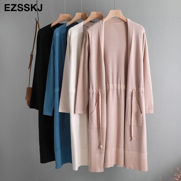 2019 autumn winter drawstring knit cardigans women midi long sweater cardigan female outwear jacket coat with pocket new, Tan;black
2019 autumn winter drawstring knit cardigans women midi long sweater cardigan female outwear jacket coat with pocket new, Tan;black