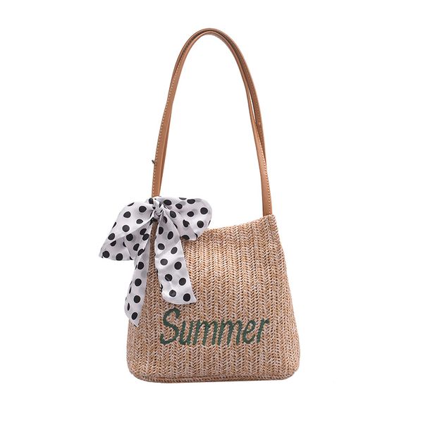 women's shoulder bag summer small fresh casual new straw texture woven bucket bag scarf decorative handbag
women's shoulder bag summer small fresh casual new straw texture woven bucket bag scarf decorative handbag