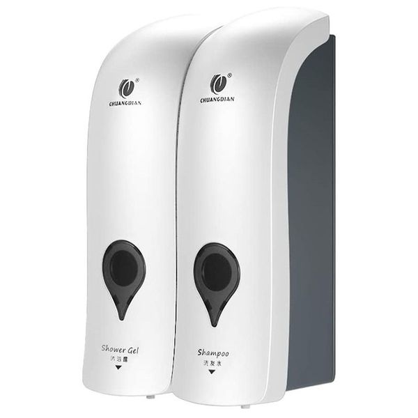 chuangdian double-head manual shampoo dispenser wall mounted soap dispenser shower gel liquid shampoo holder
chuangdian double-head manual shampoo dispenser wall mounted soap dispenser shower gel liquid shampoo holder