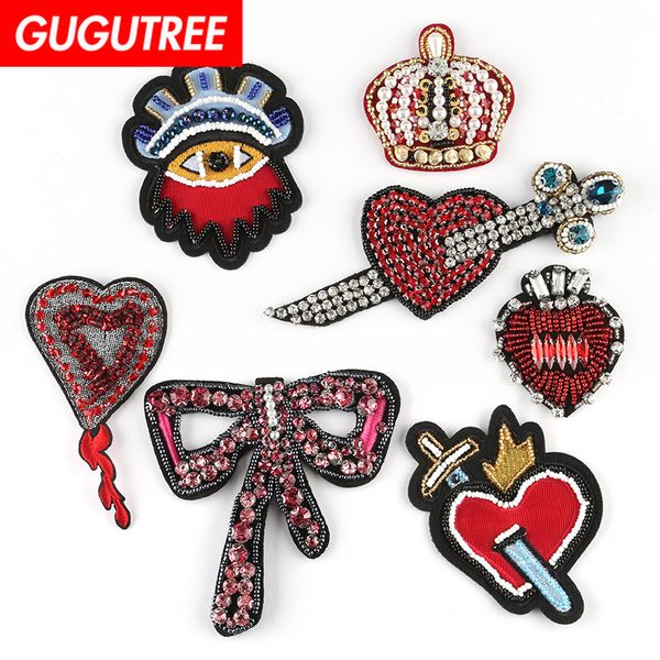 gugutree beaded embroidery love heart crown eyes patch animal patches badges applique patches for clothing dk-109, Black
gugutree beaded embroidery love heart crown eyes patch animal patches badges applique patches for clothing dk-109, Black