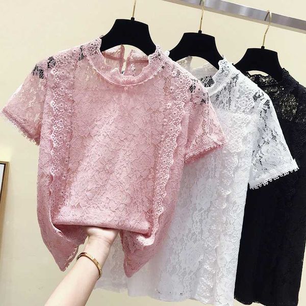 blusas mujer de moda 2020 pink hollow out lace blouse women summer short sleeve women's blouses female ladies b516, White
blusas mujer de moda 2020 pink hollow out lace blouse women summer short sleeve women's blouses female ladies b516, White