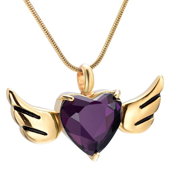 ijd9957 gold angel wings purple heart stainless steel cremation for holder ashes urn keepsake memorial pendant necklace jewelry, Silver
ijd9957 gold angel wings purple heart stainless steel cremation for holder ashes urn keepsake memorial pendant necklace jewelry, Silver