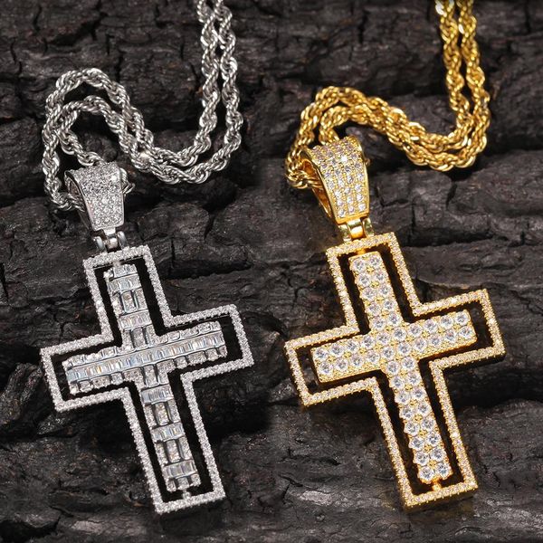 new personalized gold bling cubic zirconia rotate cross pendant necklace iced out diamond guys hip hop jewelry gift for men women, Silver
new personalized gold bling cubic zirconia rotate cross pendant necklace iced out diamond guys hip hop jewelry gift for men women, Silver