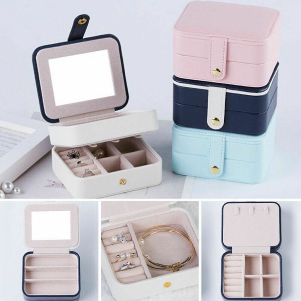 women ladies 3 layers jewelry storage bag hasp leather with mirror solid travel home desk ring earing necklace cosmetic case
women ladies 3 layers jewelry storage bag hasp leather with mirror solid travel home desk ring earing necklace cosmetic case