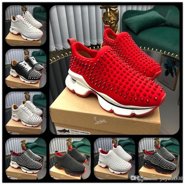 spikes high red bottom pik pik studded sneakers shoes women men luxuries flat casual red sole utumn winter casual, Black
spikes high red bottom pik pik studded sneakers shoes women men luxuries flat casual red sole utumn winter casual, Black