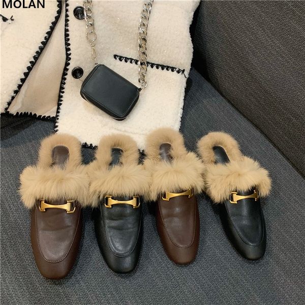 molan brand designers 2019 winter luxury metal chain soft hair woman fur slides slip on loafers velvet mules flip flops, Black
molan brand designers 2019 winter luxury metal chain soft hair woman fur slides slip on loafers velvet mules flip flops, Black