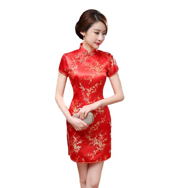 2019 new red chinese women traditional dress silk satin cheongsam mini qipao flower wedding dress size s l xl xxl wc022
2019 new red chinese women traditional dress silk satin cheongsam mini qipao flower wedding dress size s l xl xxl wc022