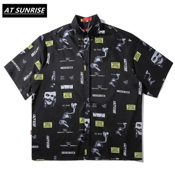 2020 hip hop black shirts streetwear mens/woman summer hawailian shirt oversize harajuku beach shirt loose couples, White;black
2020 hip hop black shirts streetwear mens/woman summer hawailian shirt oversize harajuku beach shirt loose couples, White;black