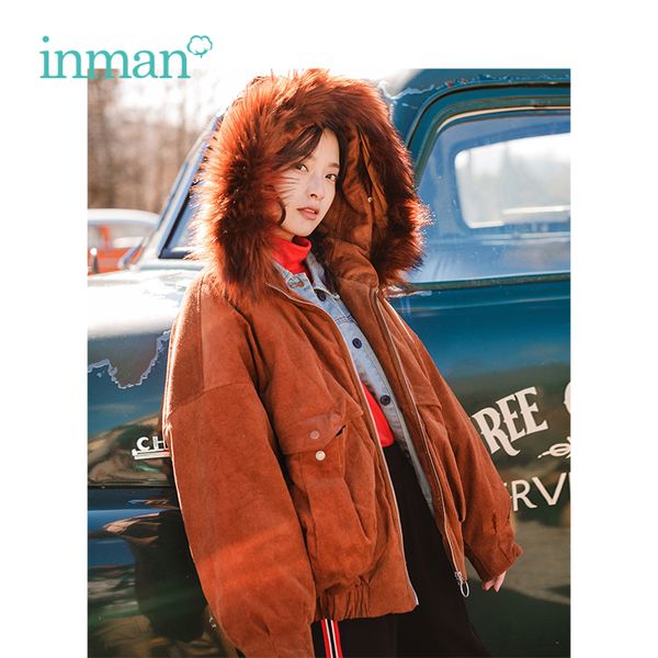 inman winter hooded fur collar elegant lady artistic short style women outerwear warm casual coat, Black
inman winter hooded fur collar elegant lady artistic short style women outerwear warm casual coat, Black
