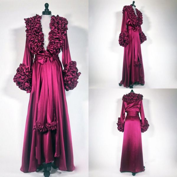2019 new wedding robes gowns women satin long robe spa bridal tiered flower neck bridal sleepwear nightgown bathrobes, White
2019 new wedding robes gowns women satin long robe spa bridal tiered flower neck bridal sleepwear nightgown bathrobes, White
