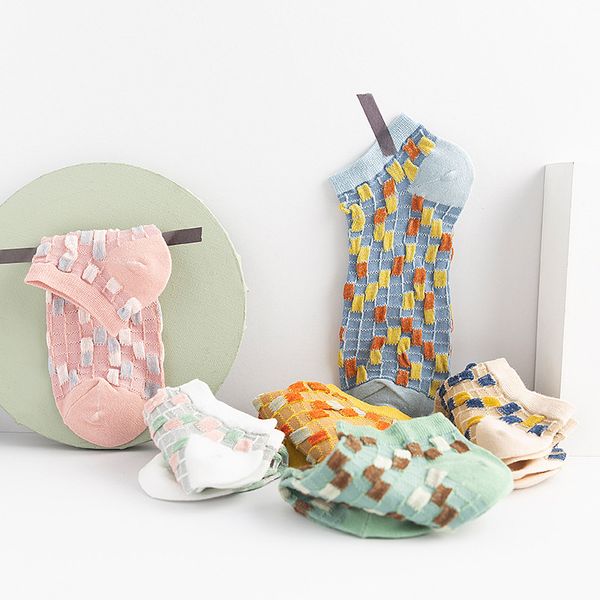cotton harajuku socks woman new spring 5 pairs ankle girls contrast color novelty women cute plaid casual funny sock, Black;white
cotton harajuku socks woman new spring 5 pairs ankle girls contrast color novelty women cute plaid casual funny sock, Black;white