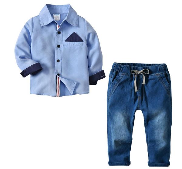 fashion kids clothes set long sleeve shirt+jeans pants toddler boys clothing set for 2~6 years boy clothing blue, White
fashion kids clothes set long sleeve shirt+jeans pants toddler boys clothing set for 2~6 years boy clothing blue, White