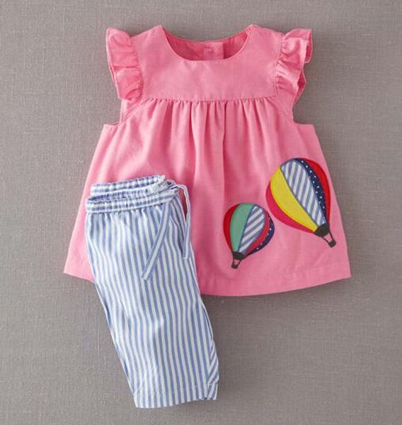 summer girl kids sets 100% cotton sleeveless cartoon balloon stripped print girl set girl elegant casual t shirt + short, White
summer girl kids sets 100% cotton sleeveless cartoon balloon stripped print girl set girl elegant casual t shirt + short, White