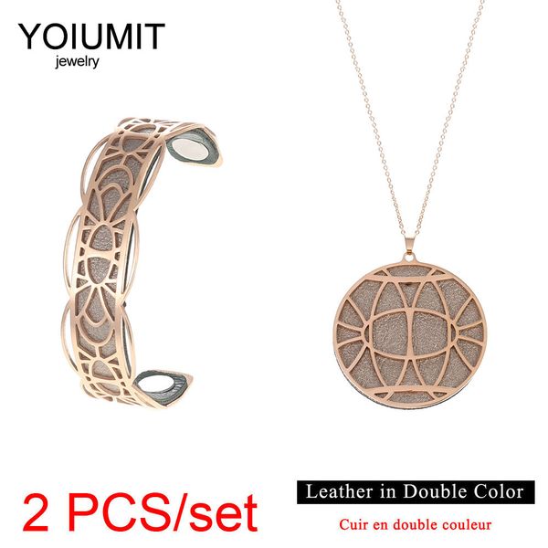 yoiumit delicate fashion interchangeable leather necklace bracelets set manchette femmes stainless steel jewelry sets for women, Silver
yoiumit delicate fashion interchangeable leather necklace bracelets set manchette femmes stainless steel jewelry sets for women, Silver
