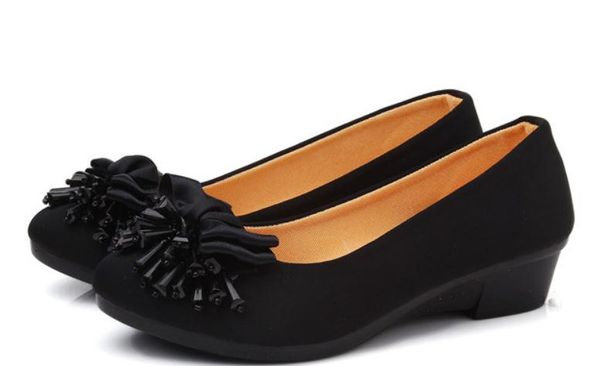 2019 women's shoes in spring and autumn with new style slope heel round head bowknot@2206, Black
2019 women's shoes in spring and autumn with new style slope heel round head bowknot@2206, Black