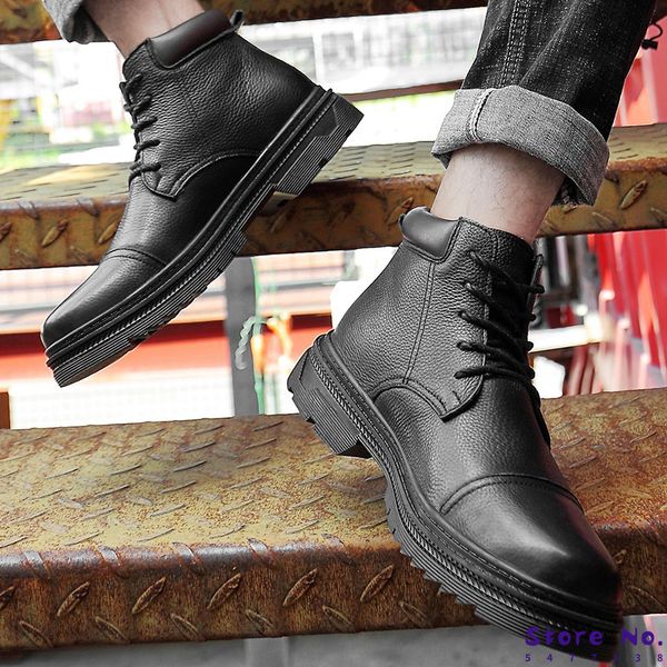 men's winter shoes warm and comfortable plush men's snow boots high-end banquet men business leisure leather boots, Black
men's winter shoes warm and comfortable plush men's snow boots high-end banquet men business leisure leather boots, Black