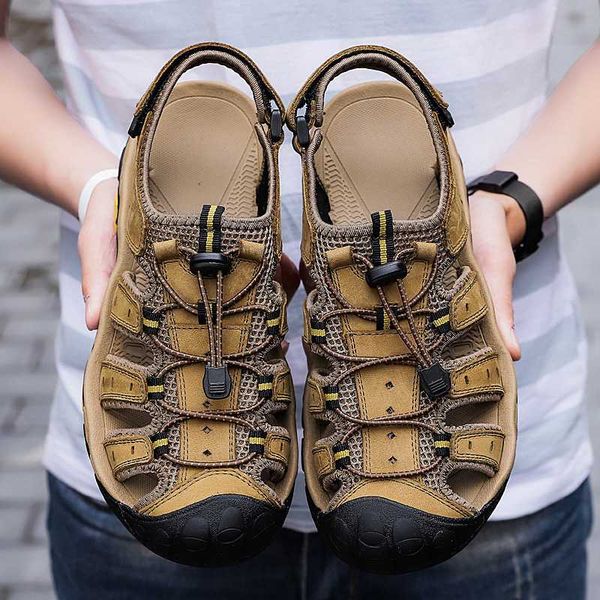 2020 summer men hiking sandals outdoor mountain sandalia masculina hollow breathable genuine leather handmade mens roman rubber, Black
2020 summer men hiking sandals outdoor mountain sandalia masculina hollow breathable genuine leather handmade mens roman rubber, Black
