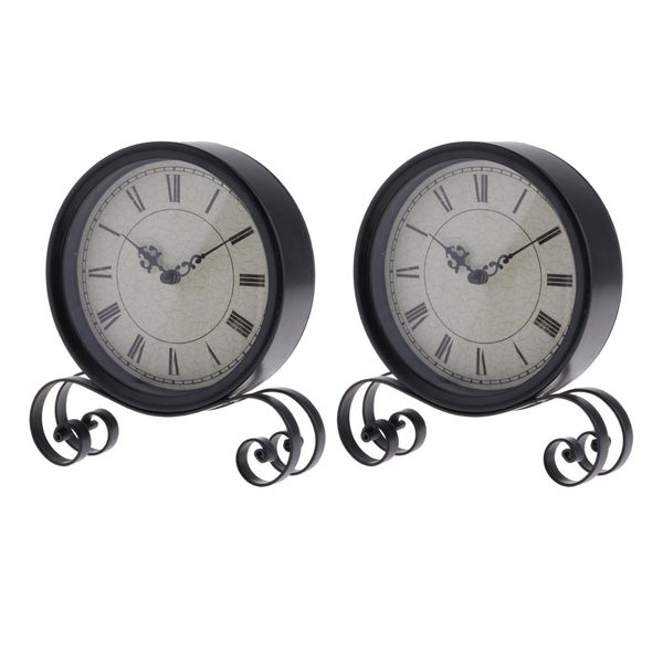 2x battery operated antique bracket clock round table desk clock home art clock
2x battery operated antique bracket clock round table desk clock home art clock
