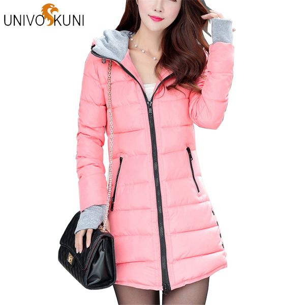 univos kuni 2018 winter women long hooded coat candy color cotton female jacket plus size 4xl 5xl women warm wadded jackets j426, Black
univos kuni 2018 winter women long hooded coat candy color cotton female jacket plus size 4xl 5xl women warm wadded jackets j426, Black