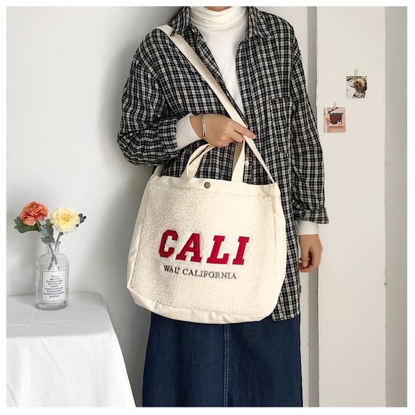 women canvas cute artificial lamb plush bag students ladies beige brown casual foldable fashion messenger bag
women canvas cute artificial lamb plush bag students ladies beige brown casual foldable fashion messenger bag