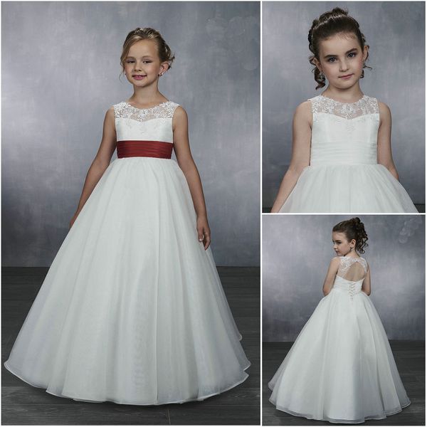 2019 lovely flower girl gowns white lace applique jewel neck keyhole corset back pleated belt girls party gowns mb9042, White;blue
2019 lovely flower girl gowns white lace applique jewel neck keyhole corset back pleated belt girls party gowns mb9042, White;blue