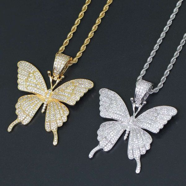hip hop butterfly diamonds pendant necklaces for men women luxury designer animal pendants 18k gold plated copper zircon necklace jewelry, Silver
hip hop butterfly diamonds pendant necklaces for men women luxury designer animal pendants 18k gold plated copper zircon necklace jewelry, Silver