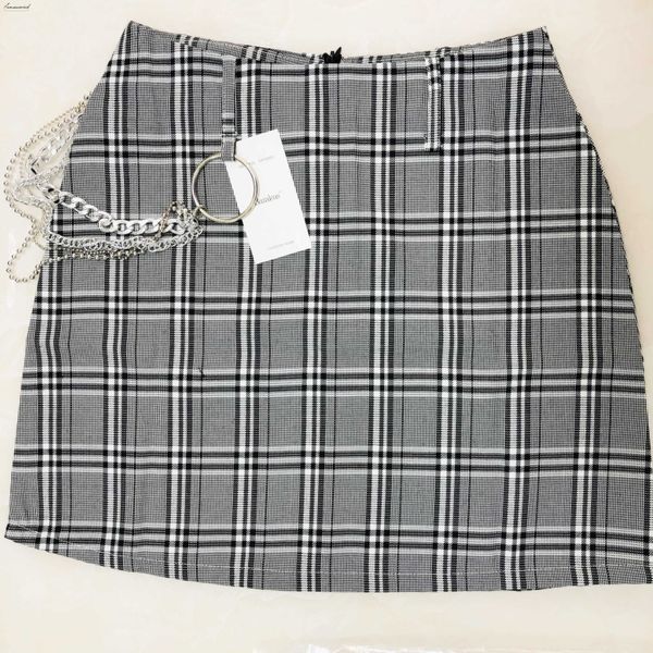 waist high mini skirt grey women a line skirt harajuku plaid casual womens skirts slim short skirt, Black
waist high mini skirt grey women a line skirt harajuku plaid casual womens skirts slim short skirt, Black