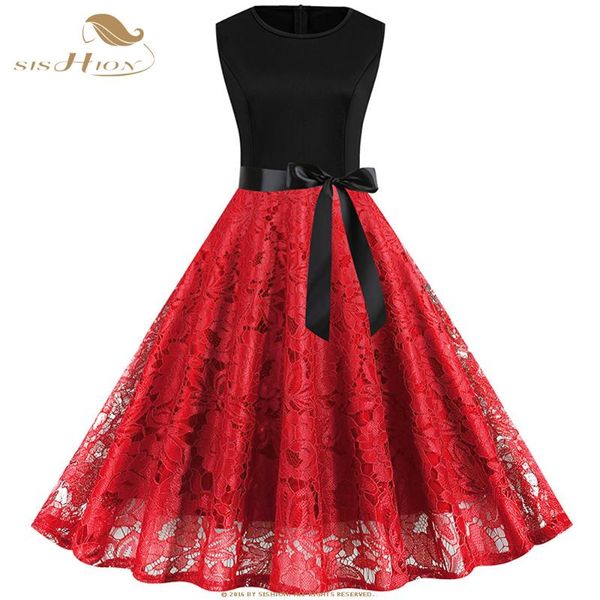 sishion elegant thin lace party dress sp1044 female summer casual sleeveless black vintage midi dresses plus size, Black;gray
sishion elegant thin lace party dress sp1044 female summer casual sleeveless black vintage midi dresses plus size, Black;gray