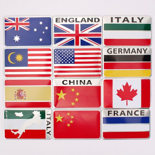 80x50mm aluminum alloy car stickers badges emblem china australian spain italy canada germany russian sweden france malaysia eu usa uk flag
80x50mm aluminum alloy car stickers badges emblem china australian spain italy canada germany russian sweden france malaysia eu usa uk flag