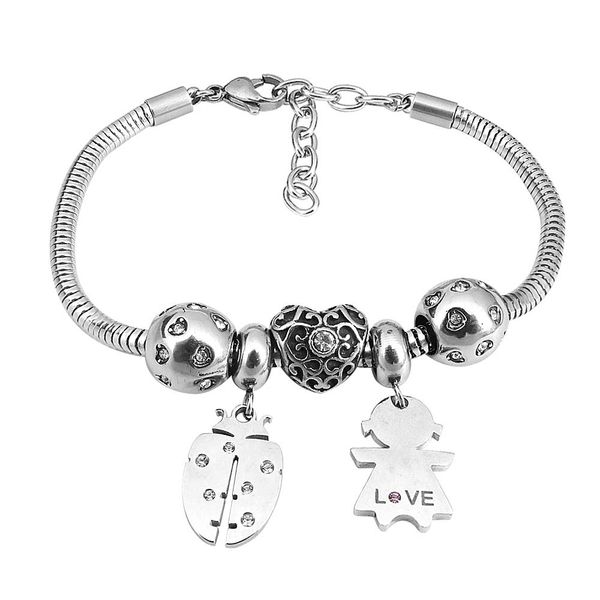 animal cute girl pendant crystal heart bracelets new style fashion bangles stainless steel jewelry for girl chirsmas gift, Black
animal cute girl pendant crystal heart bracelets new style fashion bangles stainless steel jewelry for girl chirsmas gift, Black