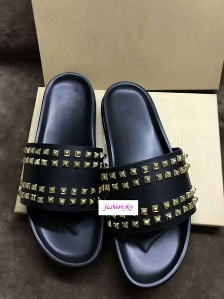 donna studded designer willow nails soft bottom rubber slippers men's rivet junior spikes flat slippersoriginal box, Black
donna studded designer willow nails soft bottom rubber slippers men's rivet junior spikes flat slippersoriginal box, Black