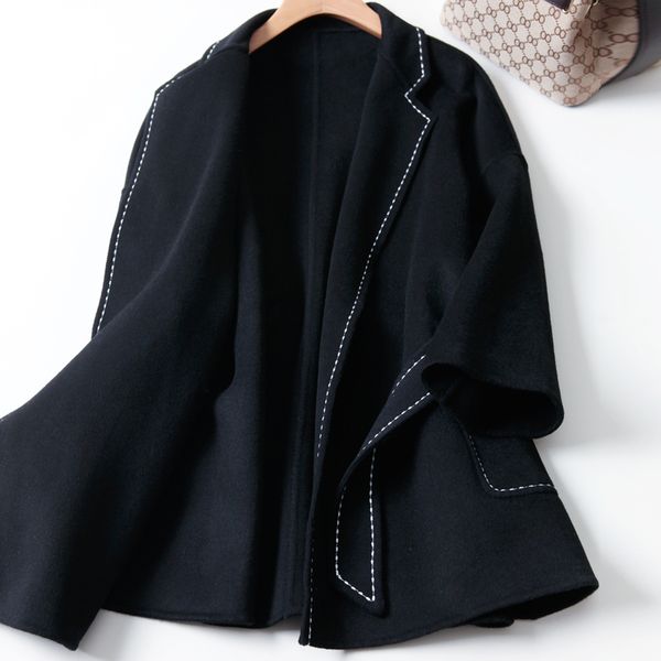 women clothes 2020 coat spring korean 100% wool jacket elegant ladies coats overcoat loose casaco feminino mke-1026 kj5170, Black
women clothes 2020 coat spring korean 100% wool jacket elegant ladies coats overcoat loose casaco feminino mke-1026 kj5170, Black