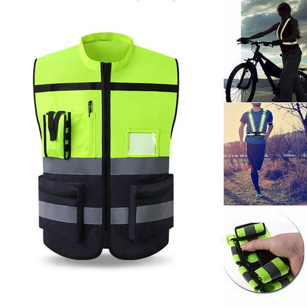 reflective safety vests high visibility workwear coat cycling sports outdoor clothes traffic road work coat nice, Black;white
reflective safety vests high visibility workwear coat cycling sports outdoor clothes traffic road work coat nice, Black;white