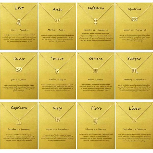 dogeared 12 constellation creative pendant color necklace female clavicle chain accessories european and american style jewelry + card, Silver
dogeared 12 constellation creative pendant color necklace female clavicle chain accessories european and american style jewelry + card, Silver