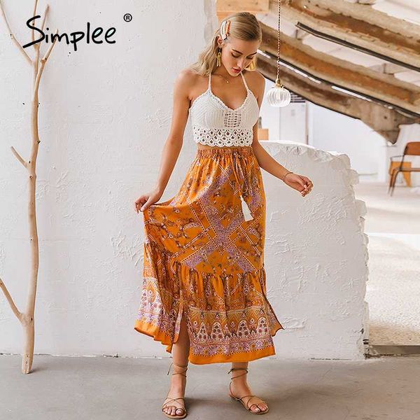 simplee bohemian floral print women skirt tassel elastic waist female a-line long skirt spring summer ladies holiday skirts 2020, Black
simplee bohemian floral print women skirt tassel elastic waist female a-line long skirt spring summer ladies holiday skirts 2020, Black
