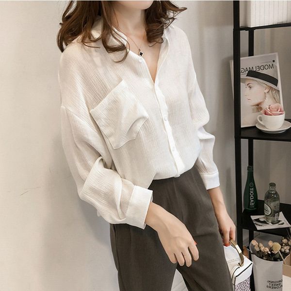 fashion womens designer womens clothing long sleeve shirts women shirt spring new easy bat sleeve pure color female women clothes, White
fashion womens designer womens clothing long sleeve shirts women shirt spring new easy bat sleeve pure color female women clothes, White